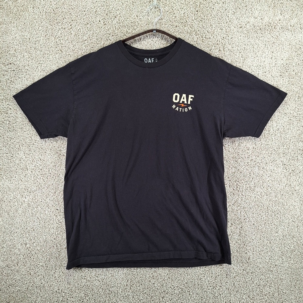 OAF Nation T-Shirt Mens 2X Black Goon Squad Skull Graphic Tee Tactical Style USA